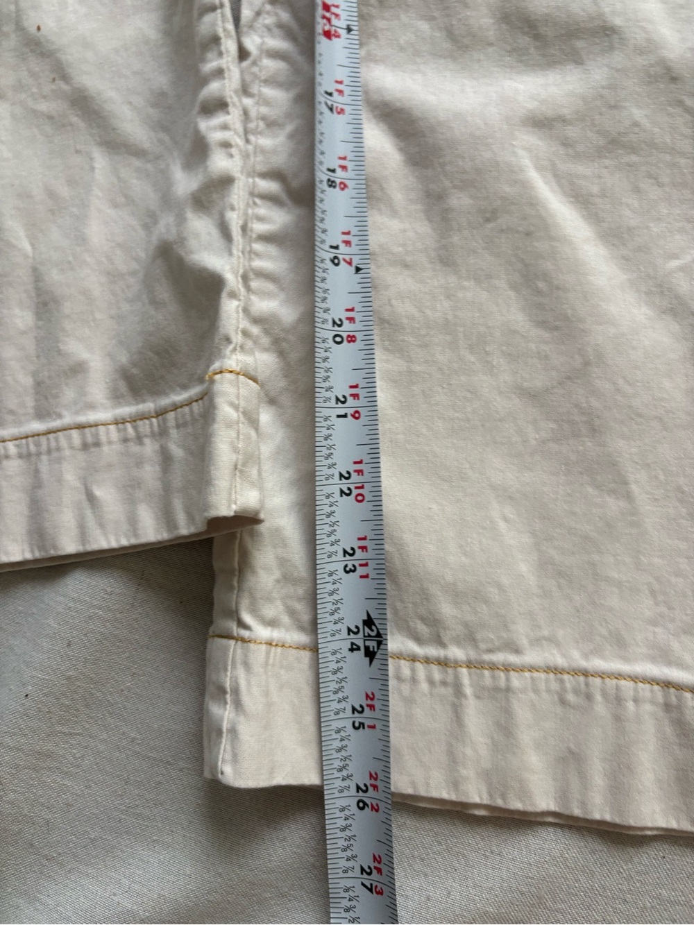 Anthropologie Maeve Colette High Rise Wide Leg Cropped Pants Ivory Size 29 - Picture 9 of 10